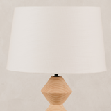 Satara Table Lamp with Tapered Linen Shade – Blonde