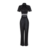 Malondie Black Glint Crop Top