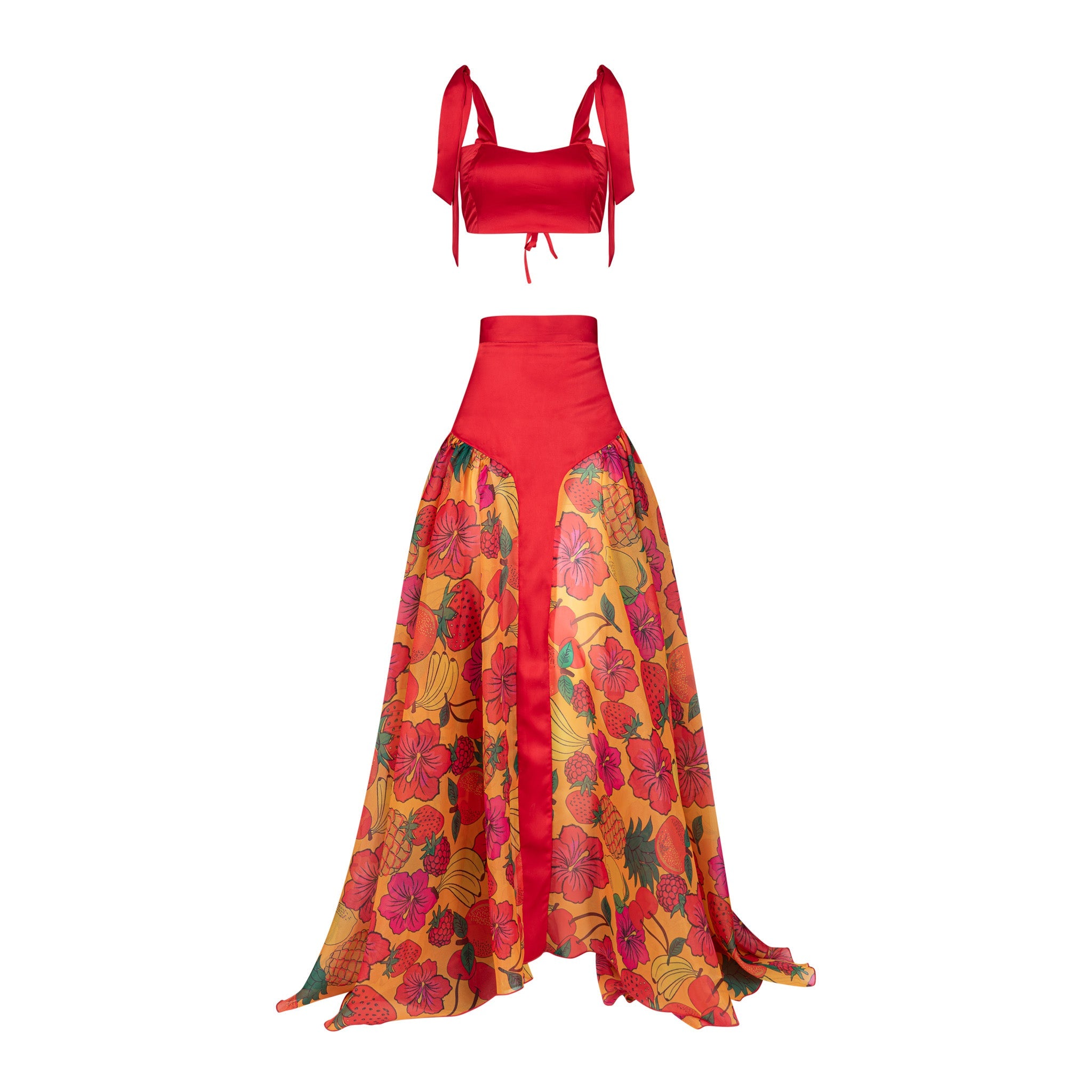 Malondie Solid Fruits Crop Top