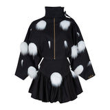 Polka Fur Skirt