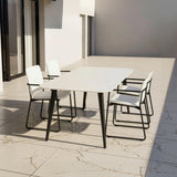 Shona Dining Table – White & Black
