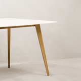 Shona Dining Table – White & Gold