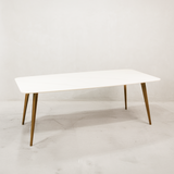 Shona Dining Table – White & Gold