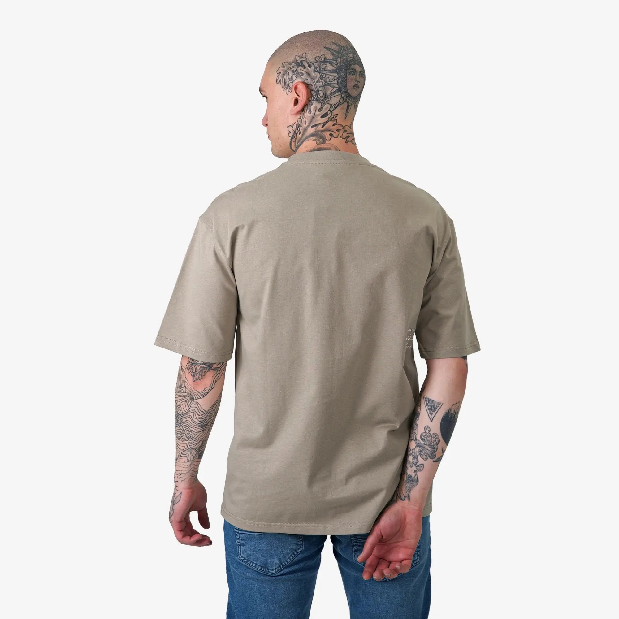 Signature A Relaxed Fit T-Shirt Taupe