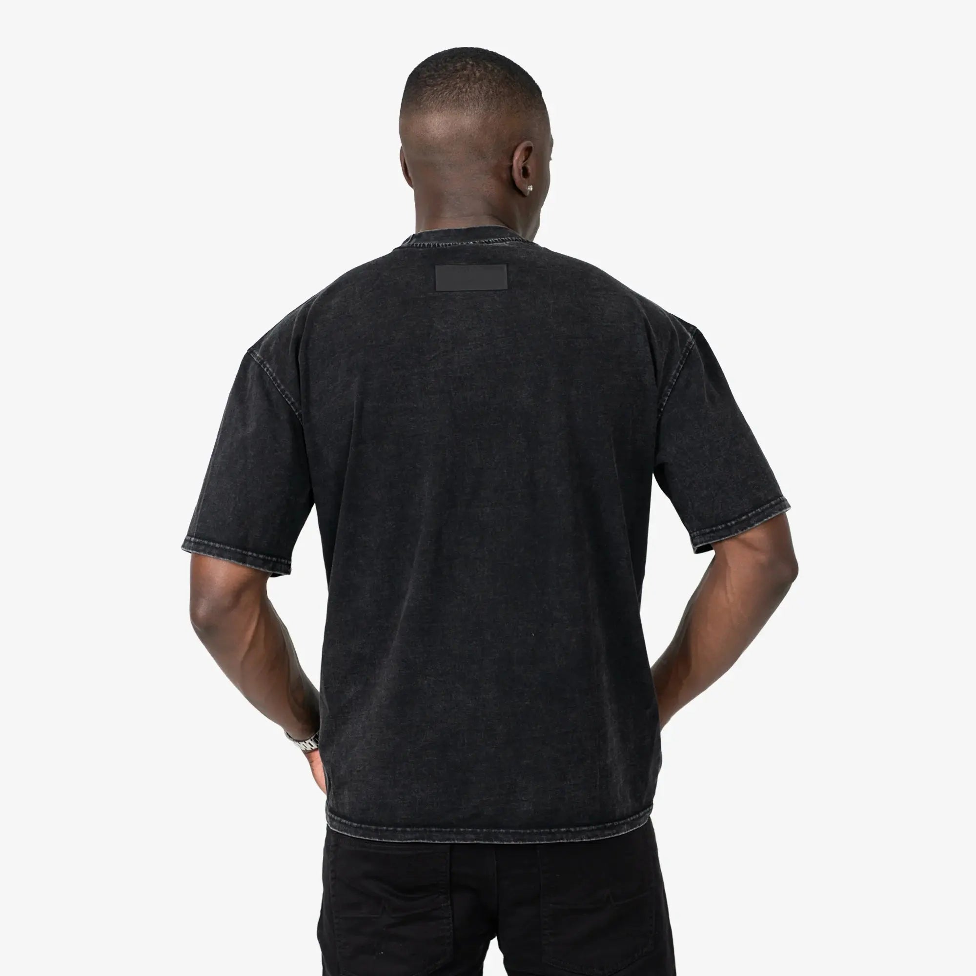 Signature Washed Boxy Fit T-Shirt Grey