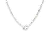 Clasp Charm Necklace Silver