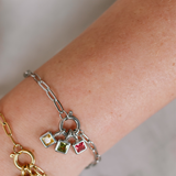 Clasp Charm Bracelet Silver