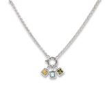 Clasp Charm Necklace Silver