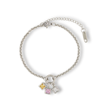 Clasp Charm Bracelet Silver
