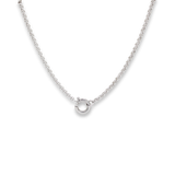 Clasp Charm Necklace Silver