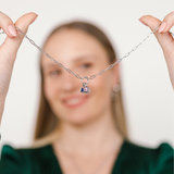 Clasp Charm Necklace Silver