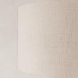 Sitari Metal Floor Lamp – Gold with Linen Shade