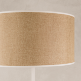 Sitari Metal Floor Lamp with Hessian Shade – White
