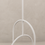 Sitari Metal Floor Lamp with Hessian Shade – White