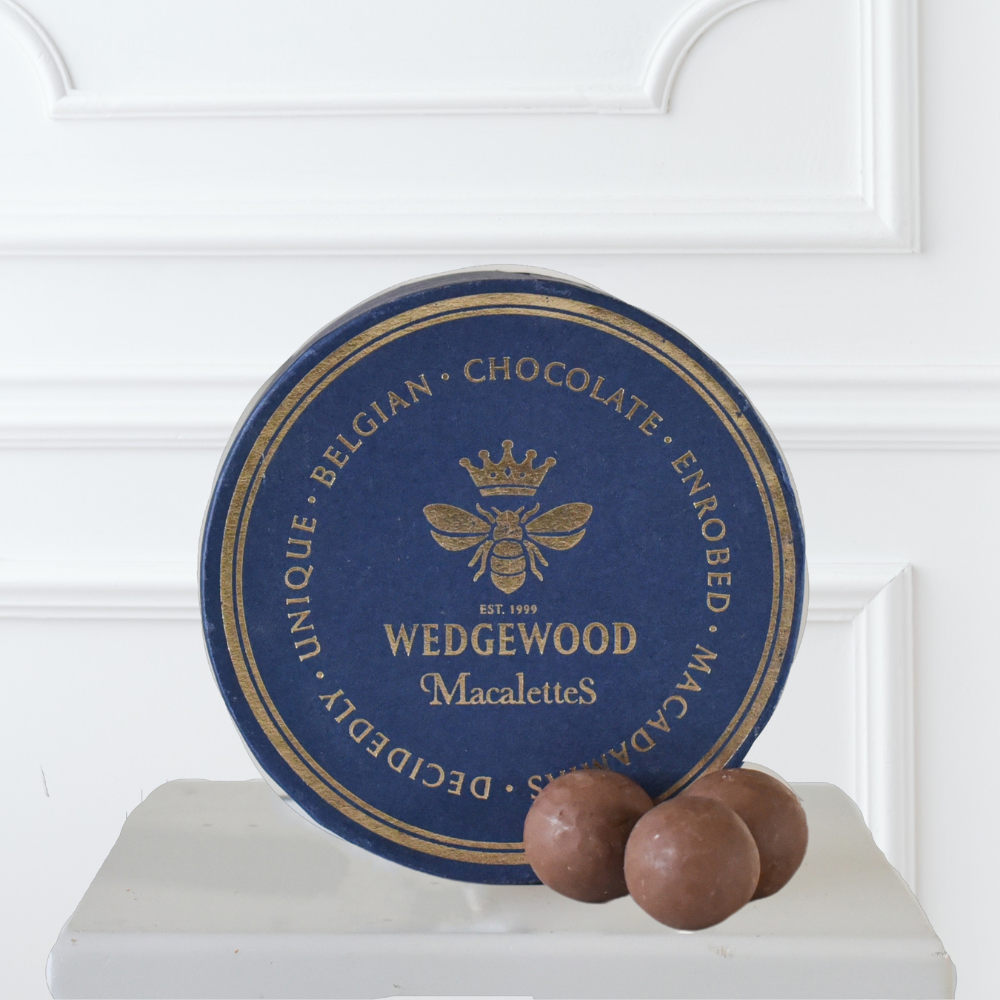 Milk Belgian Chocolate & Sea Salt Wedgewood Macalettes Hat Box