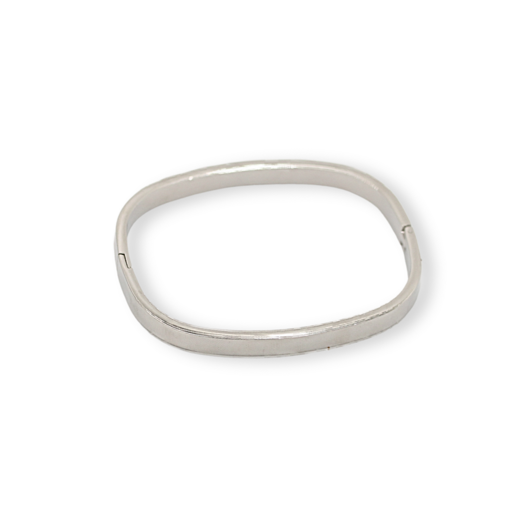 Square Bangle Silver