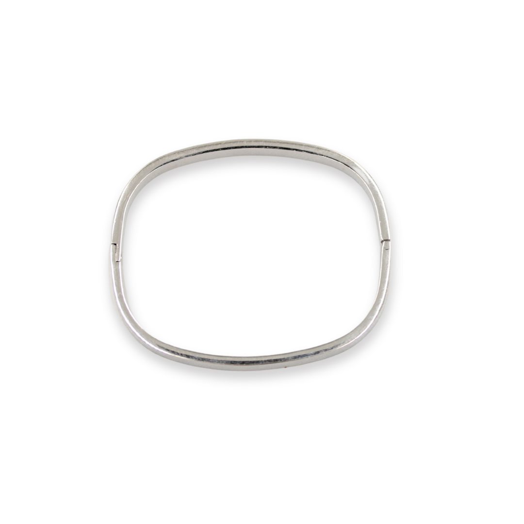 Square Bangle Silver