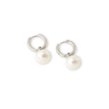 Staple Pearl Hoops Silver