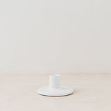 White gloss ceramic candle holder