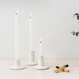 Stone matte ceramic candle holder