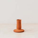 Natural terracotta ceramic candle holder