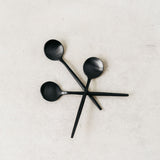 Matt round teaspoons - solid colours (set of 3)