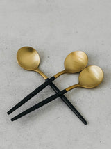 Two-Toned Round Matt Teaspoons (set of 3)
