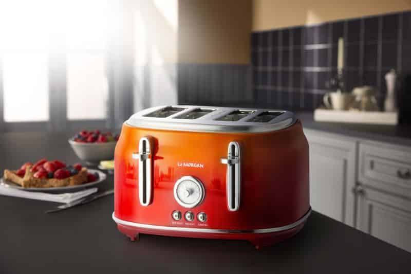 Flame Orange Renaissance 4 Slice Toaster - Image 1