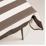 Durban Stripe Tablecloth – Charcoal
