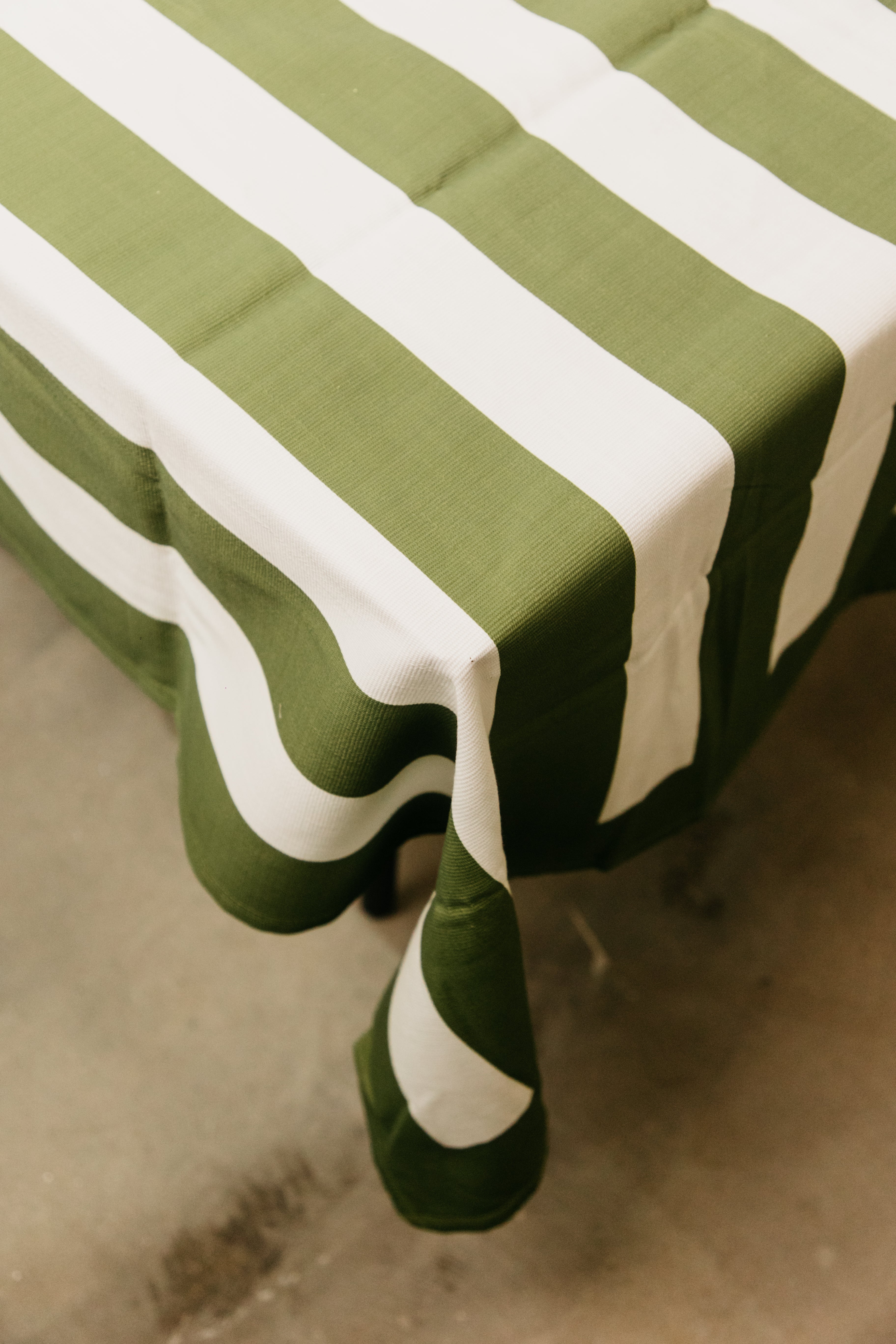 Durban Stripe Tablecloth – Green