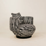 Tamboti Swivel Leisure Chair – Black & White