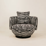 Tamboti Swivel Leisure Chair – Black & White