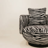 Tamboti Swivel Leisure Chair – Black & White