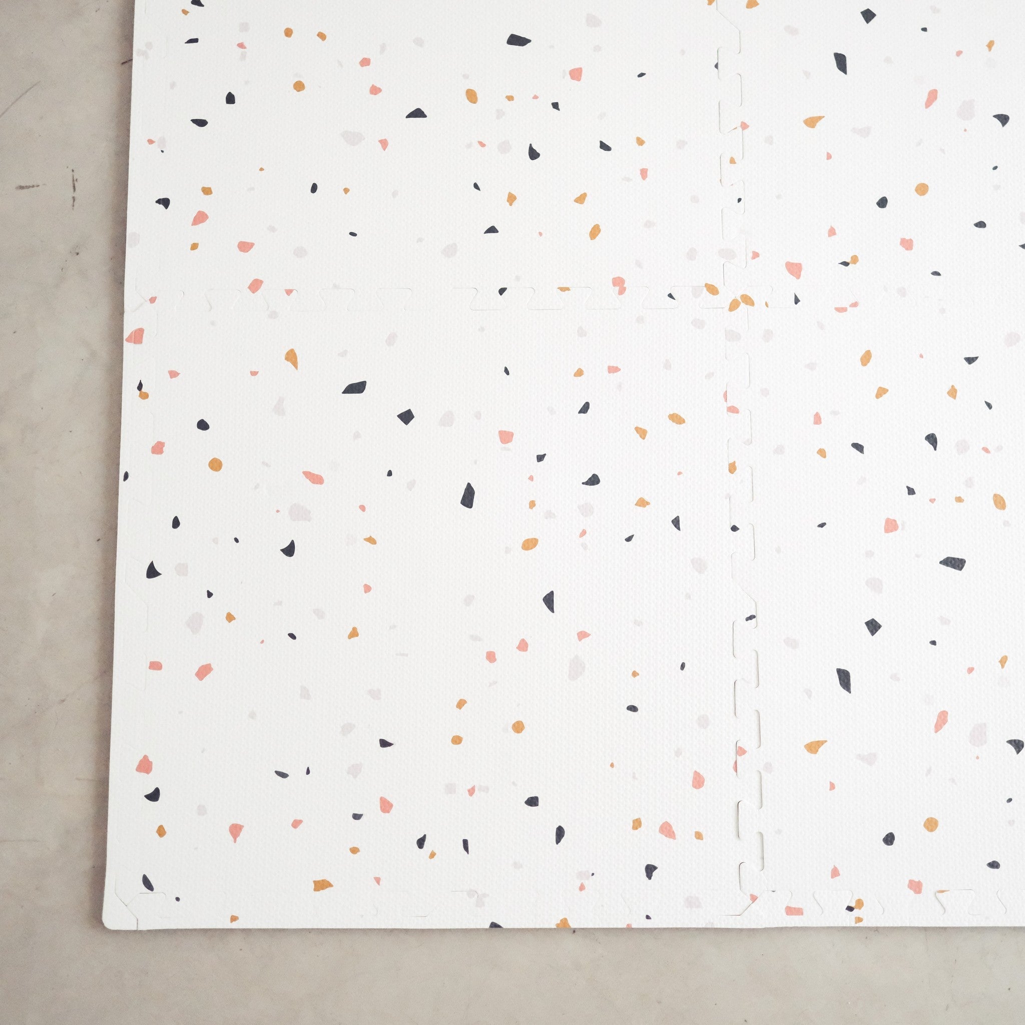 Tayla Jean Terrazzo on White Tile Play Mat