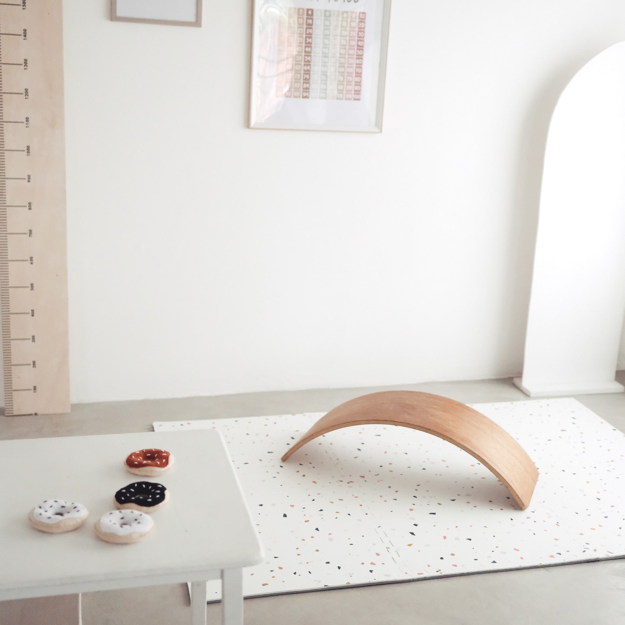 Tayla Jean Terrazzo on White Tile Play Mat