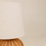 Tumbi Table Lamp with Linen Shade – Natural