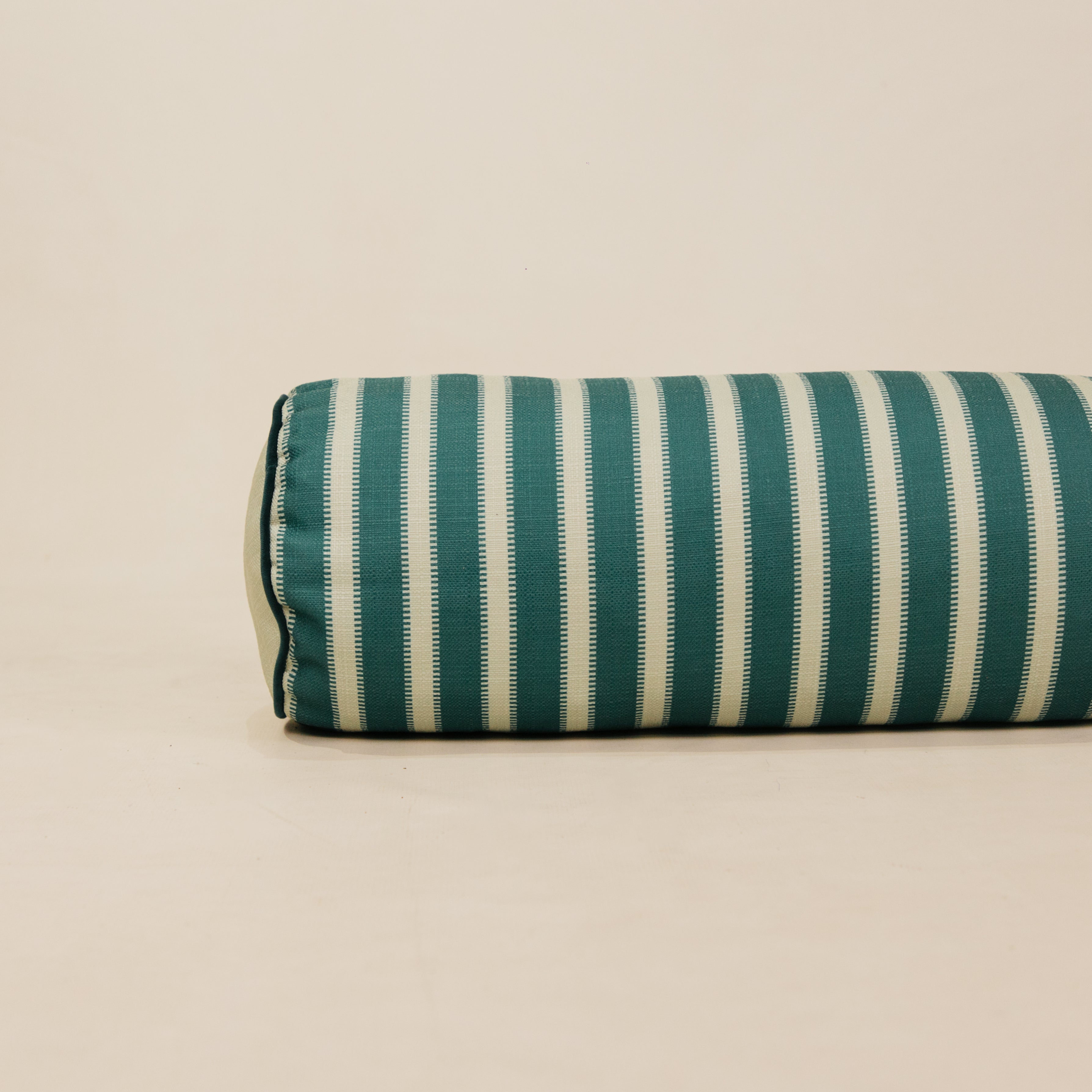 Teal Stripe Bolster 22 x 120cm