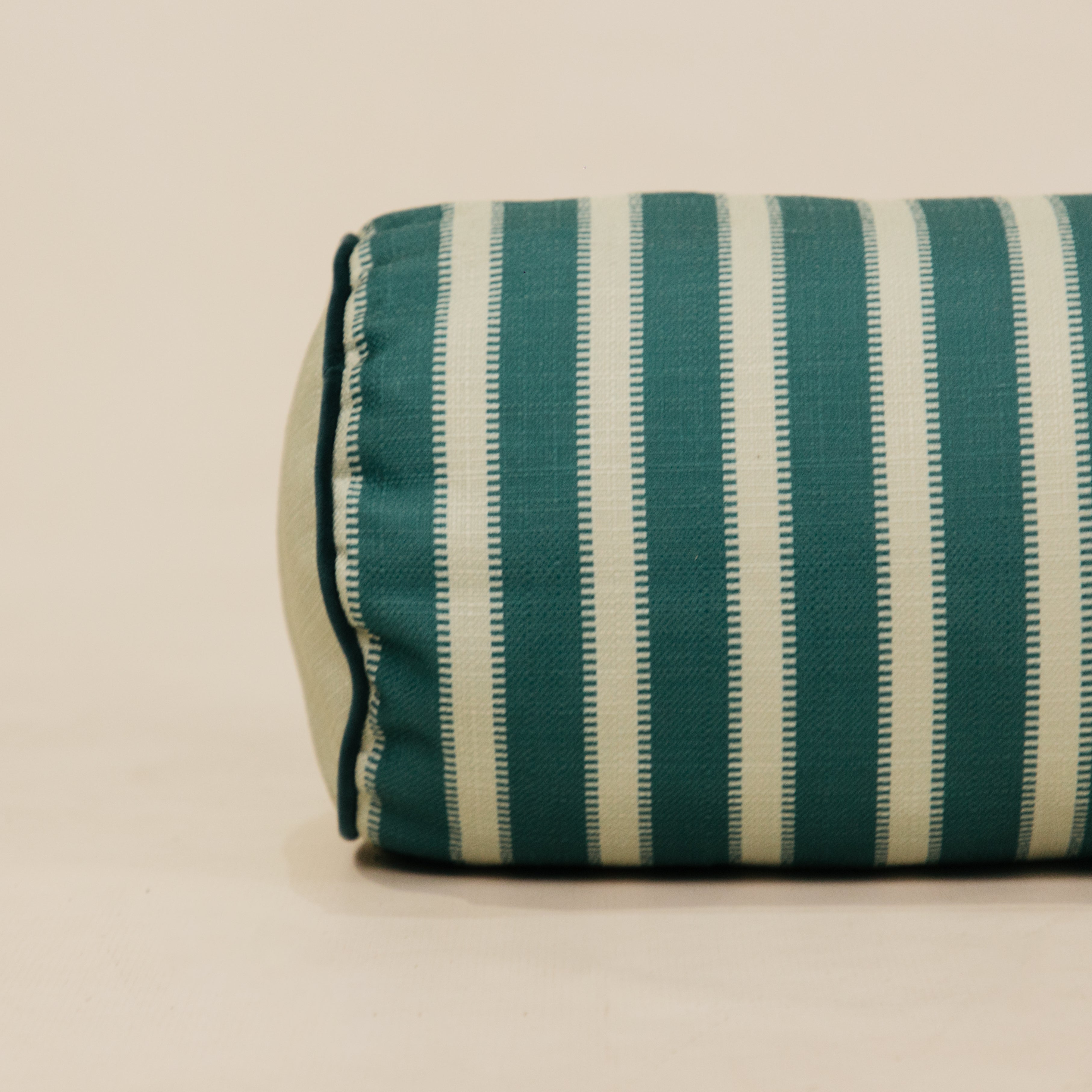 Teal Stripe Bolster 22 x 120cm