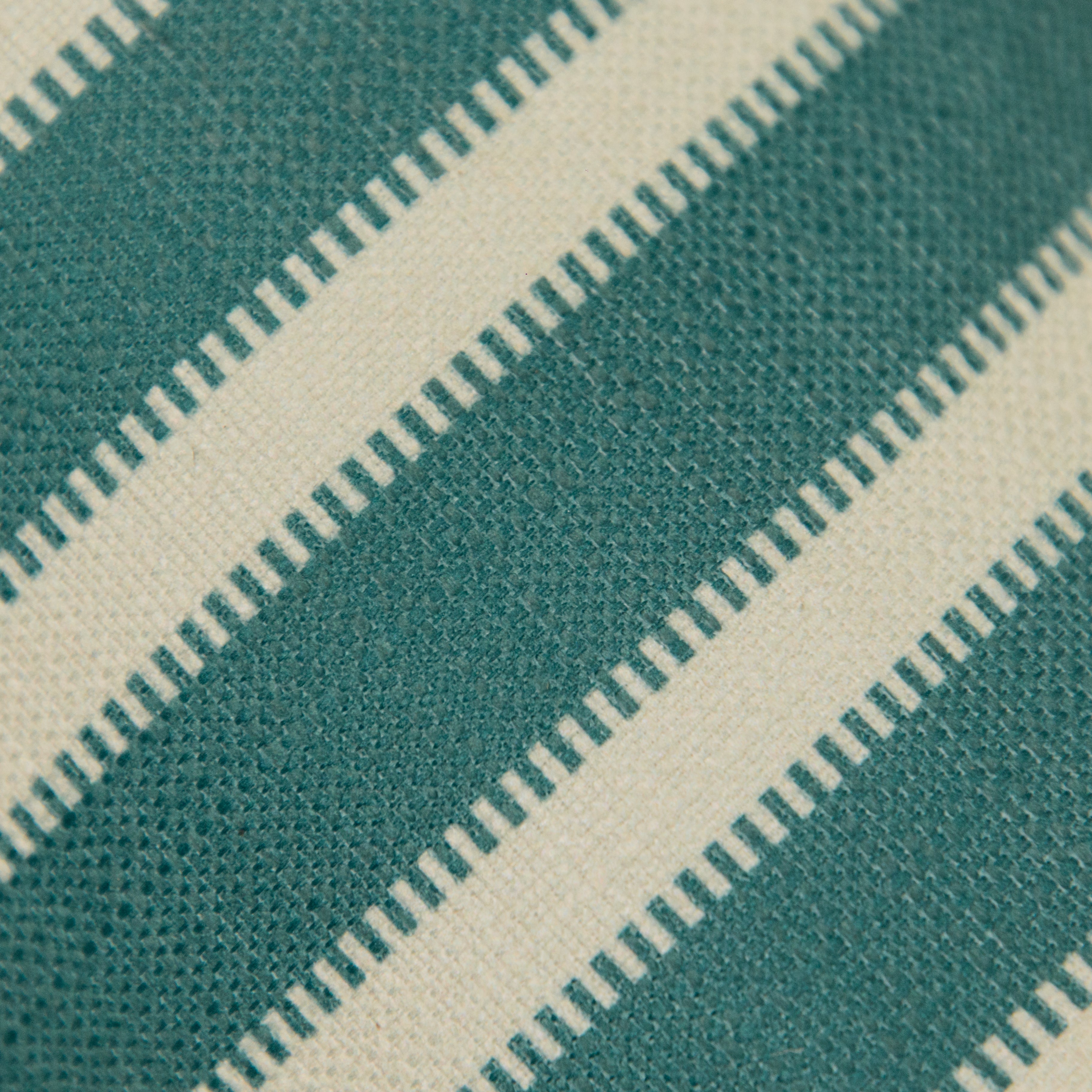 Teal Stripe Bolster 22 x 120cm