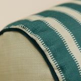 Teal Stripe Bolster 22 x 120cm