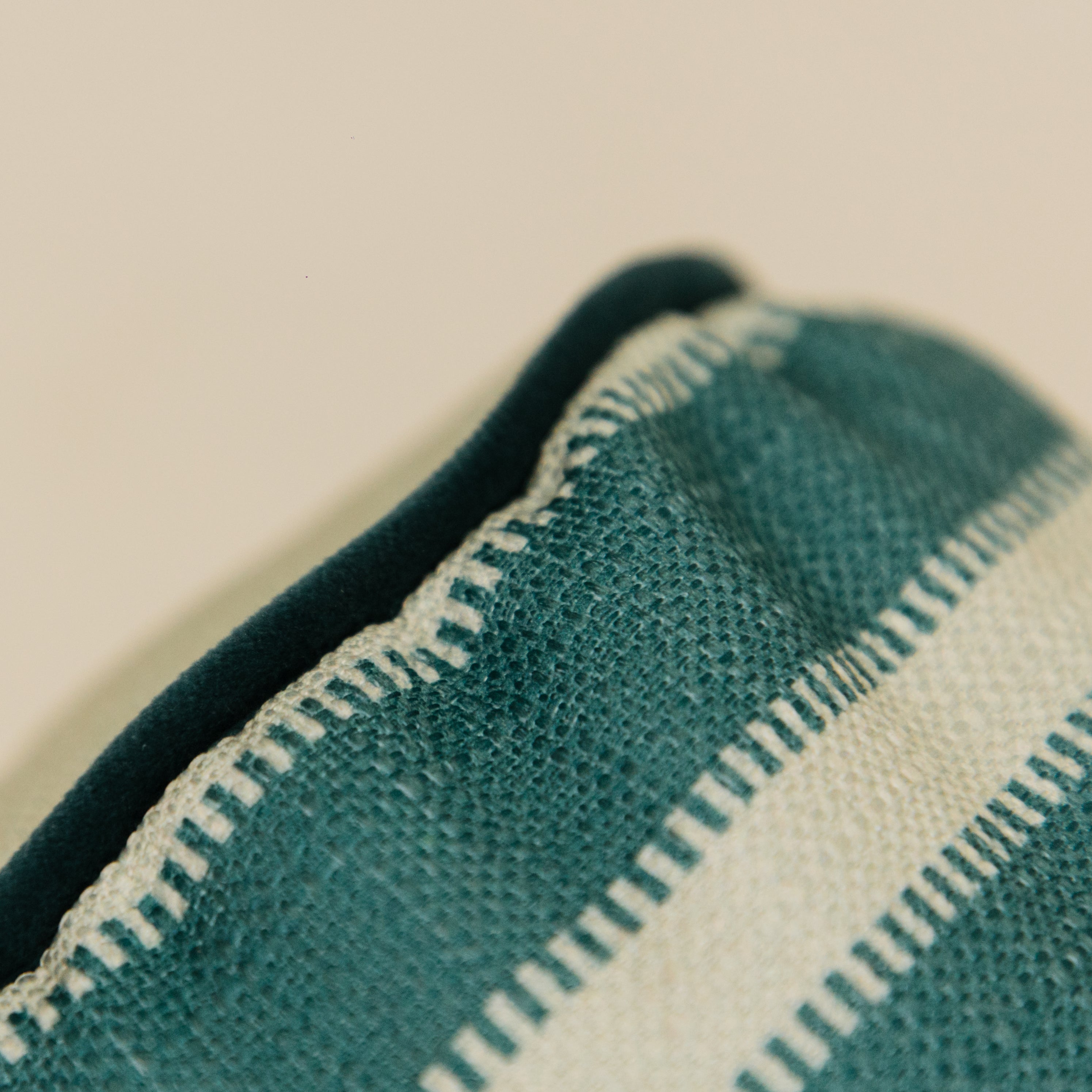 Teal Stripe Bolster 22 x 120cm