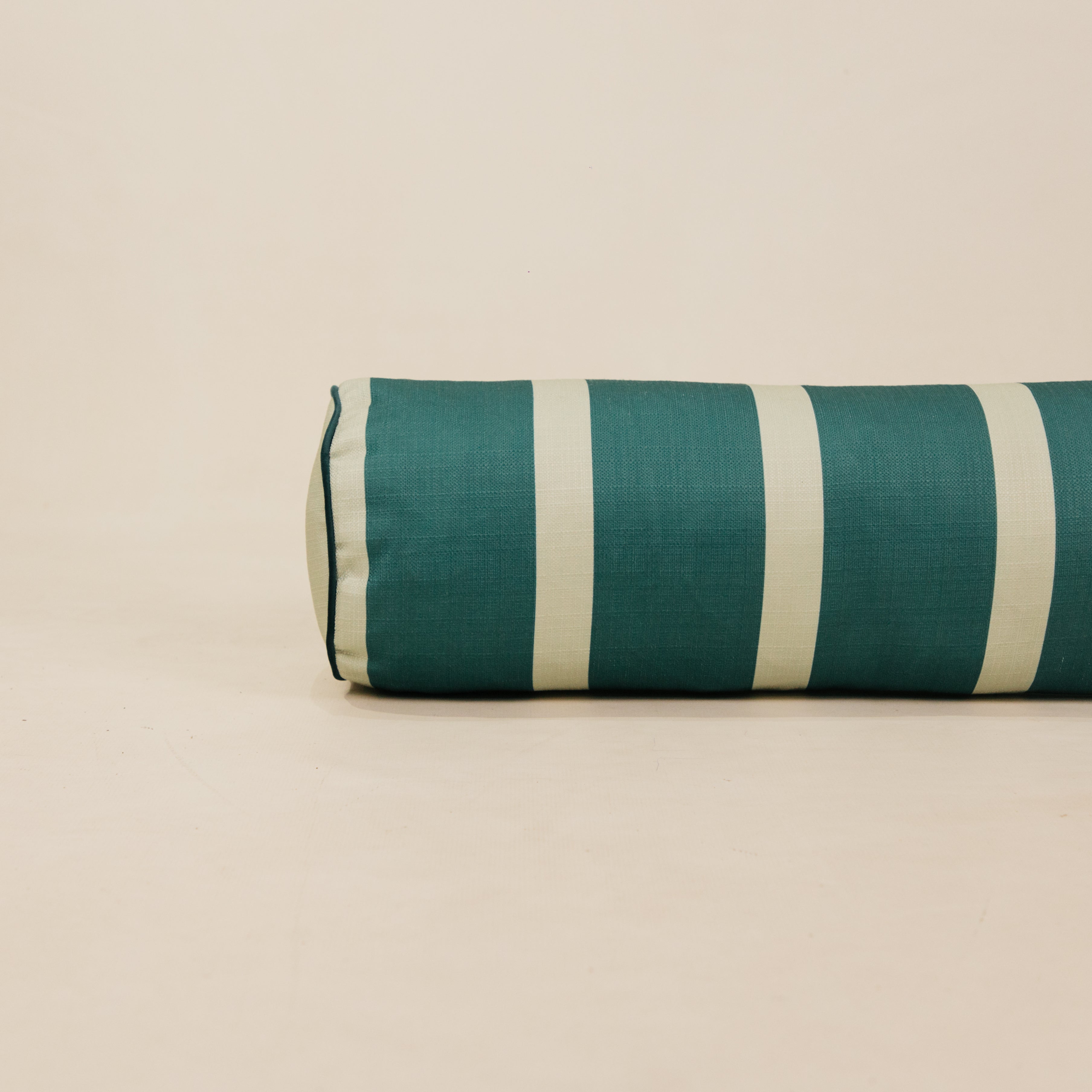 Teal Stripe Bolster 22 x 95cm