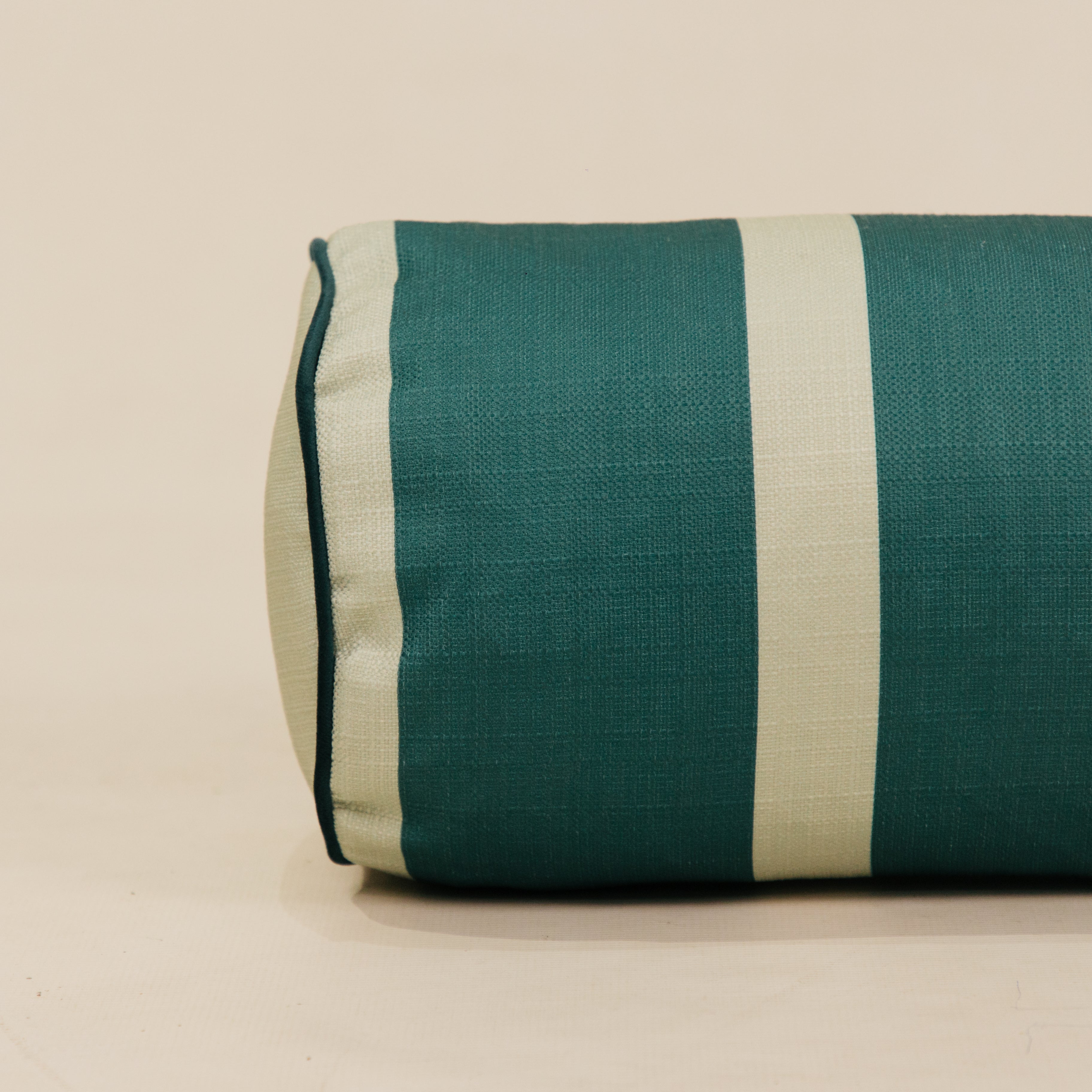 Teal Stripe Bolster 22 x 95cm