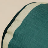 Teal Stripe Bolster 22 x 95cm