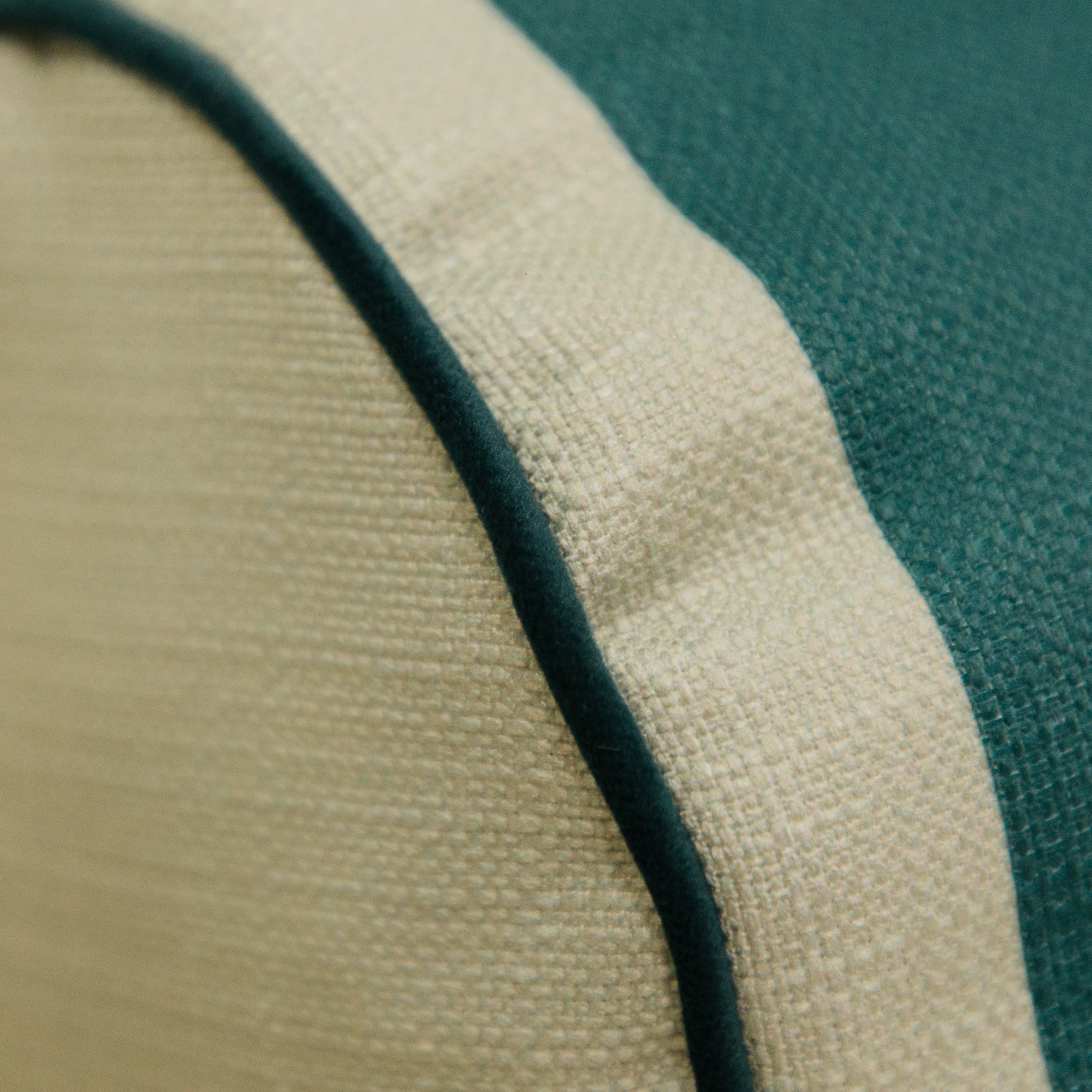 Teal Stripe Bolster 22 x 95cm