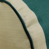 Teal Stripe Bolster 22 x 95cm