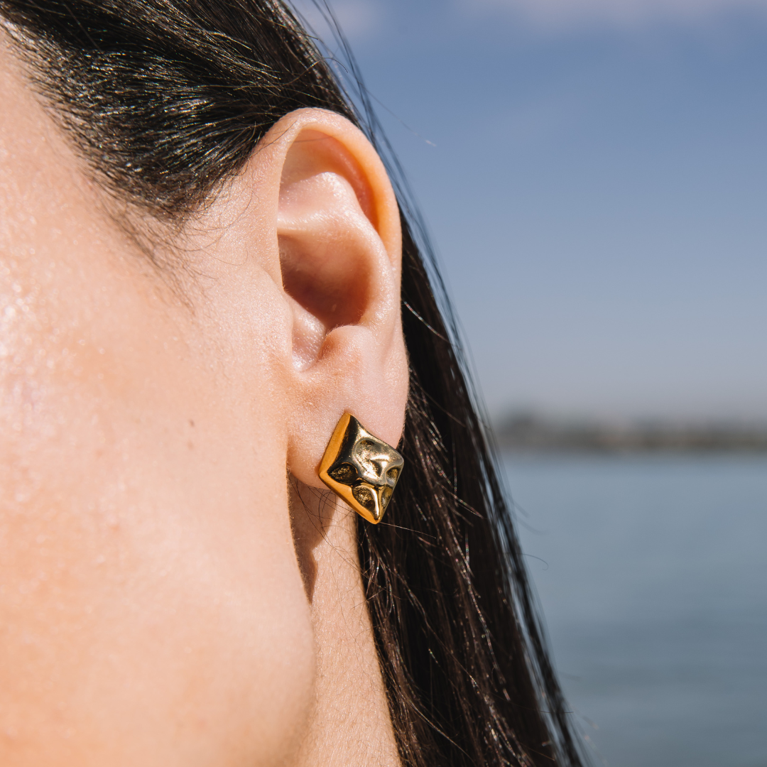 Textured Diamond Studs