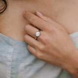 Textured Signet Ring Silver