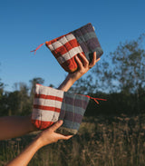 Patchwork Linen Cosmetic Pouch