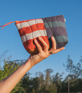 Patchwork Linen Cosmetic Pouch